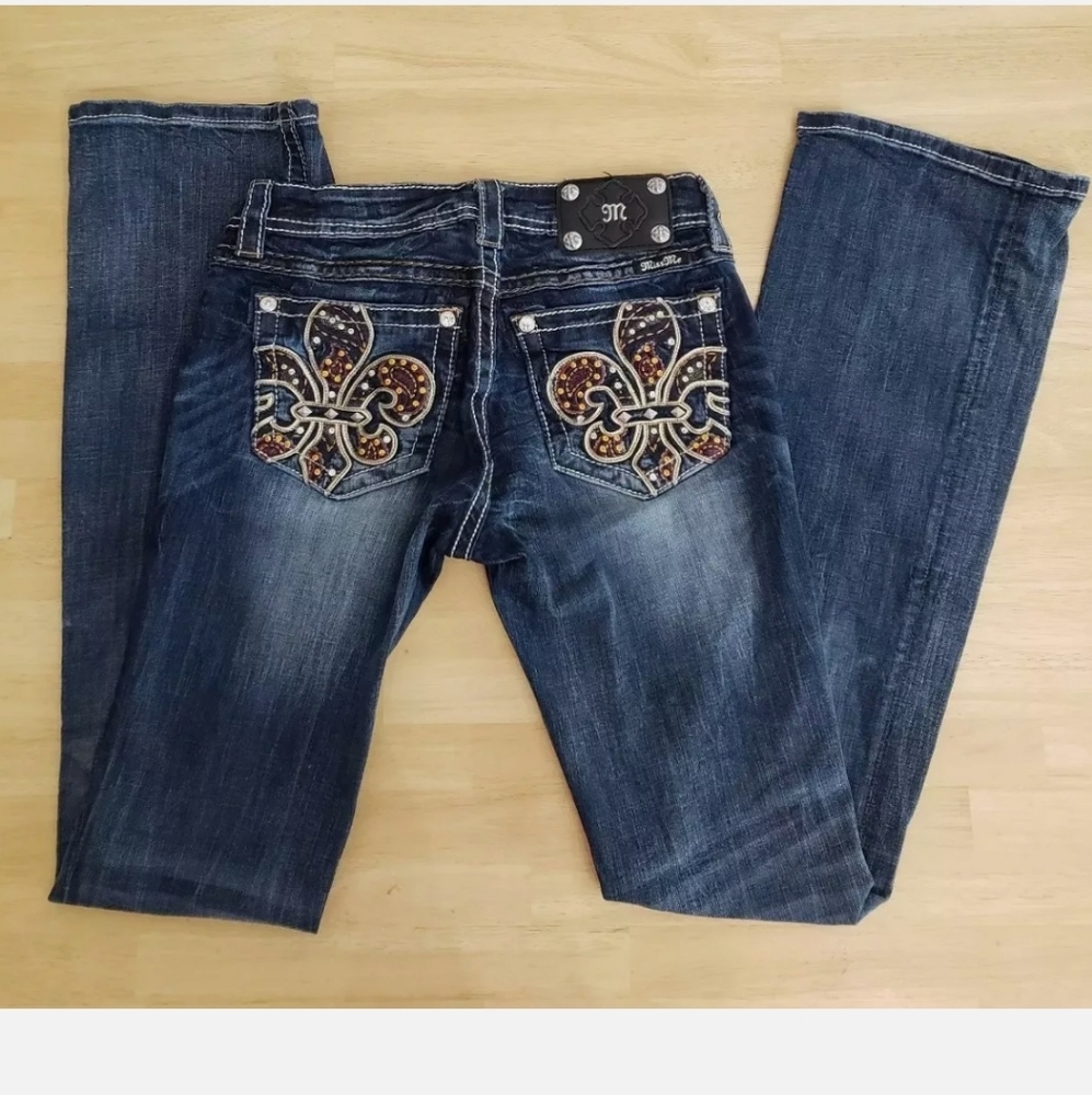 Miss Me jeans  size 27 x 32 straight leg jeans